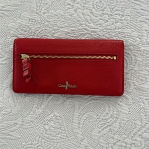 Cole Haan Vibrant Red Leather Wallet